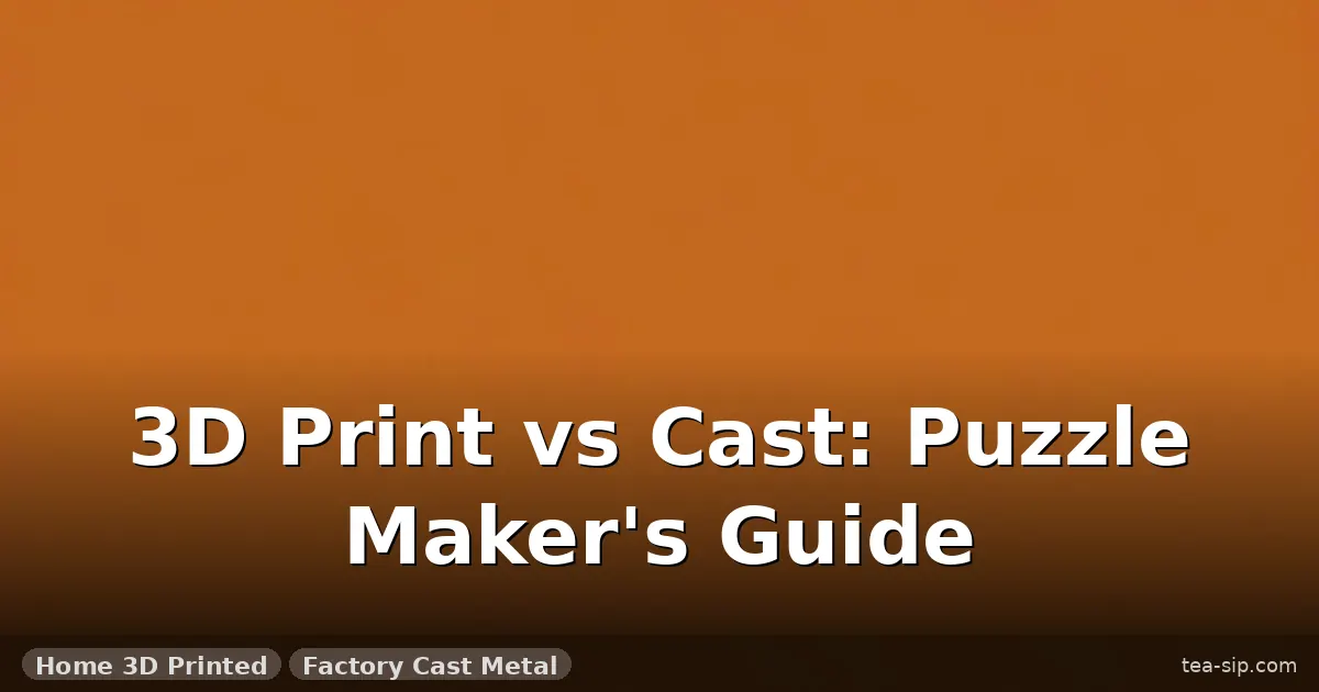 3d printed puzzles vs cast puzzles guide by Tea Sip