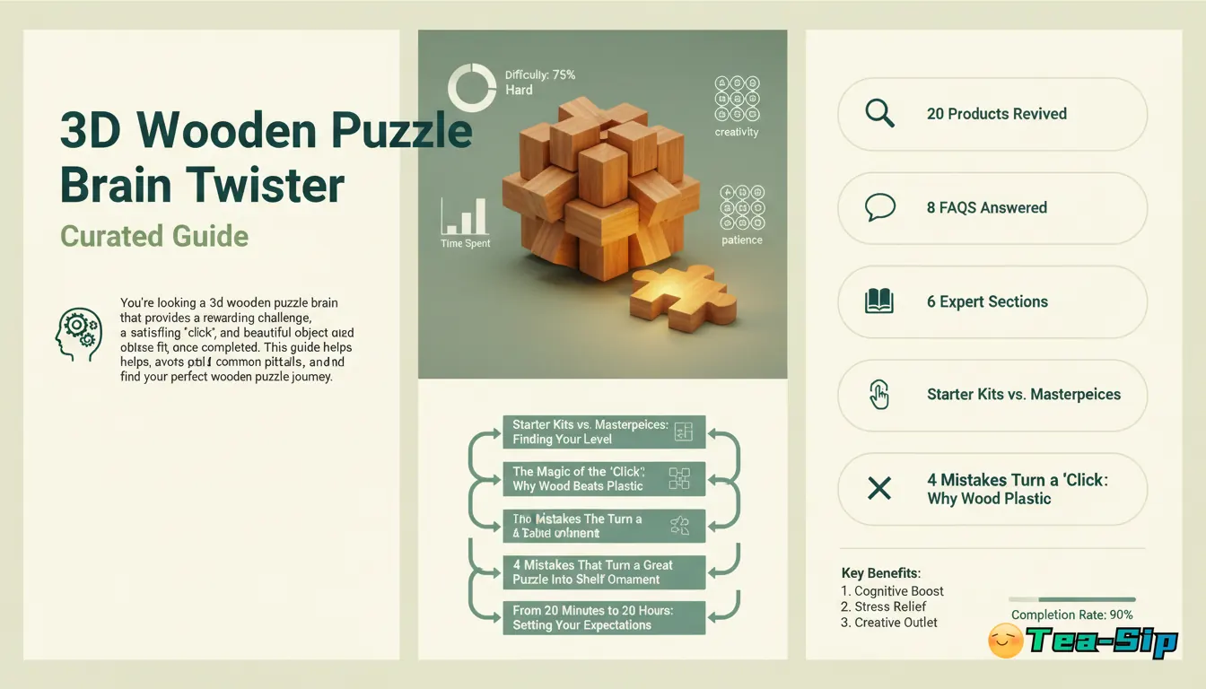 3d wooden puzzle brain twister — curated guide by Tea Sip