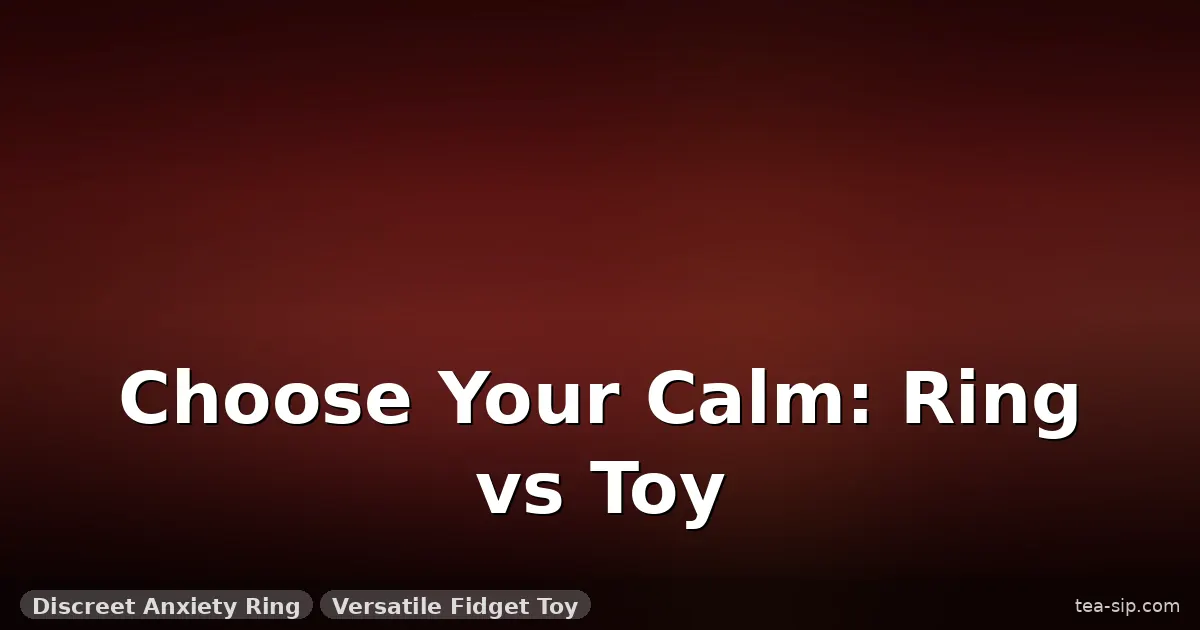 anxiety ring vs fidget toy guide by Tea Sip
