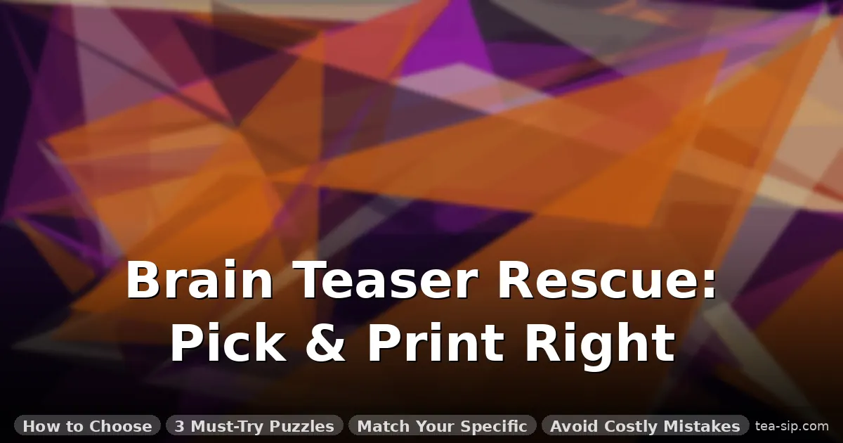 brain teaser puzzle solutions pdf guide by Tea Sip