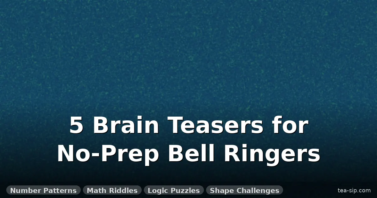 brain teasers for math teachers guide by Tea Sip