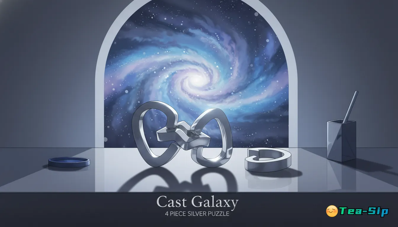 Cast Galaxy 4 Piece Silver Puzzle: The Hypnotic Desk Sculpture — puzzle guide
