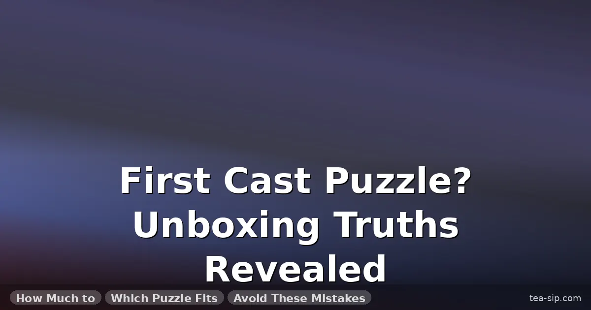 cast puzzle unboxing and first impressions guide by Tea Sip
