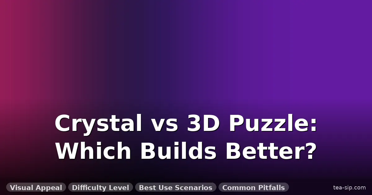crystal puzzle vs regular 3d puzzle guide by Tea Sip