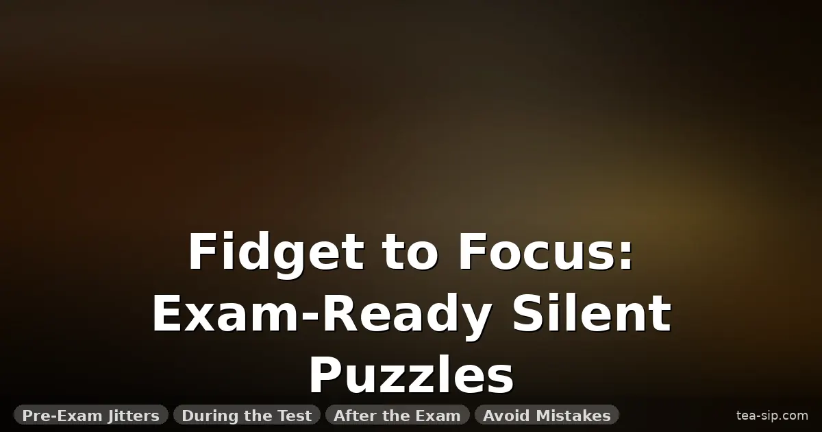 fidget toys for test anxiety guide by Tea Sip