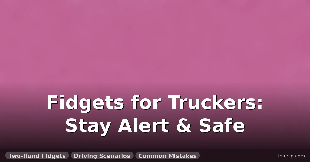 fidget toys for truck drivers guide by Tea Sip