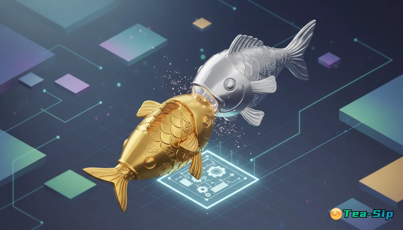 gold silver double fish puzzle where to buy guide by Tea Sip