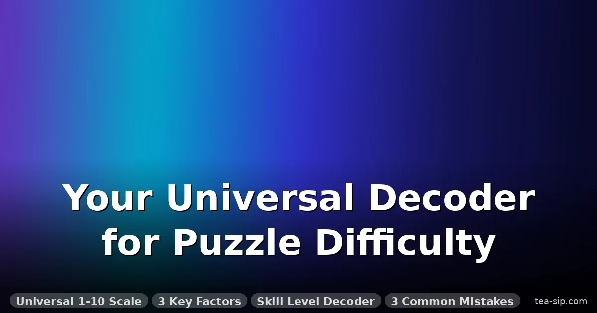 how puzzle difficulty is rated guide by Tea Sip