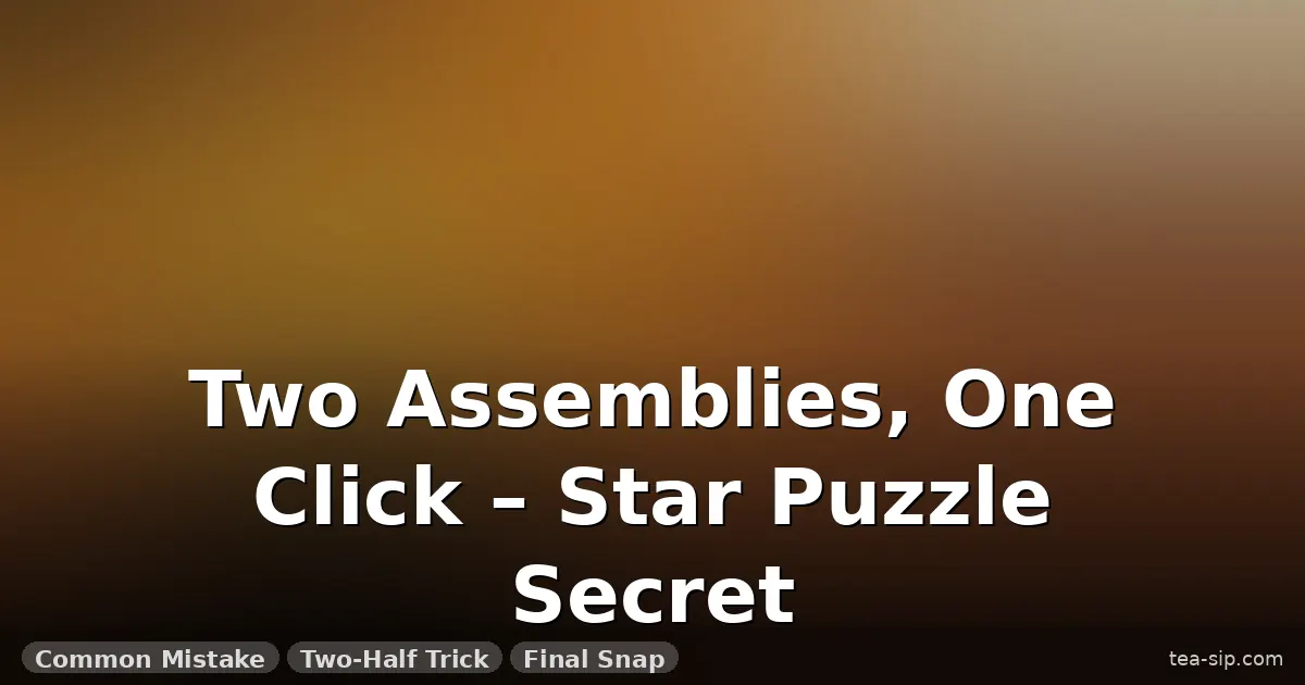 how to solve 6 piece wooden star puzzle guide by Tea Sip