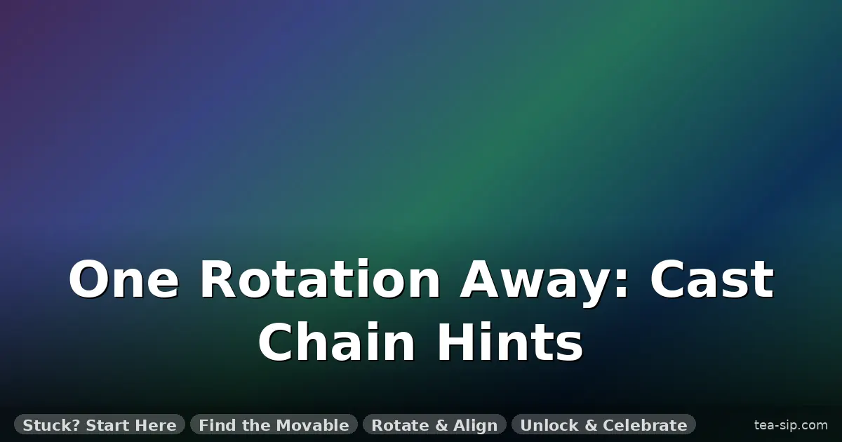 how to solve cast chain puzzle guide by Tea Sip