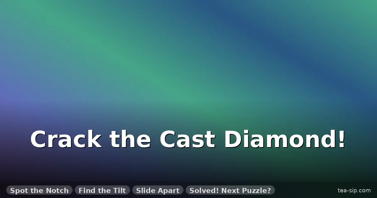 how to solve cast diamond puzzle guide by Tea Sip