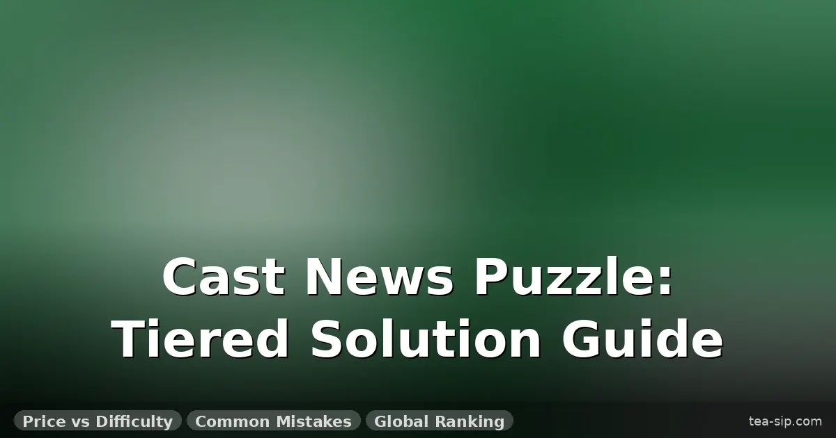 how to solve cast news puzzle guide by Tea Sip