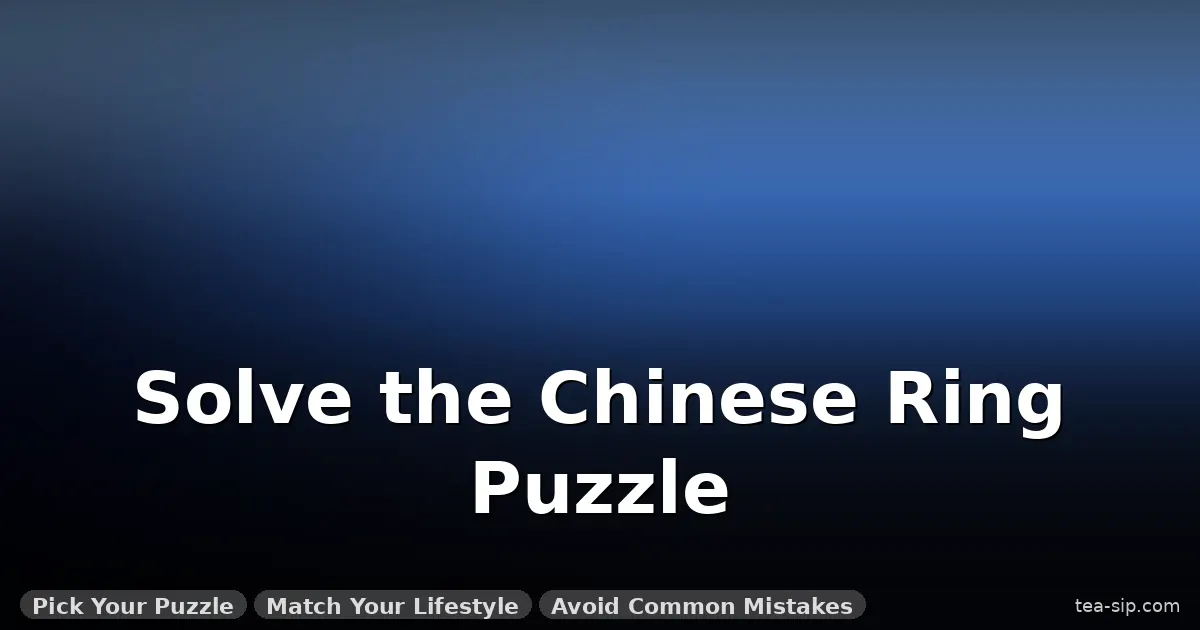 how to solve chinese ring puzzle guide by Tea Sip