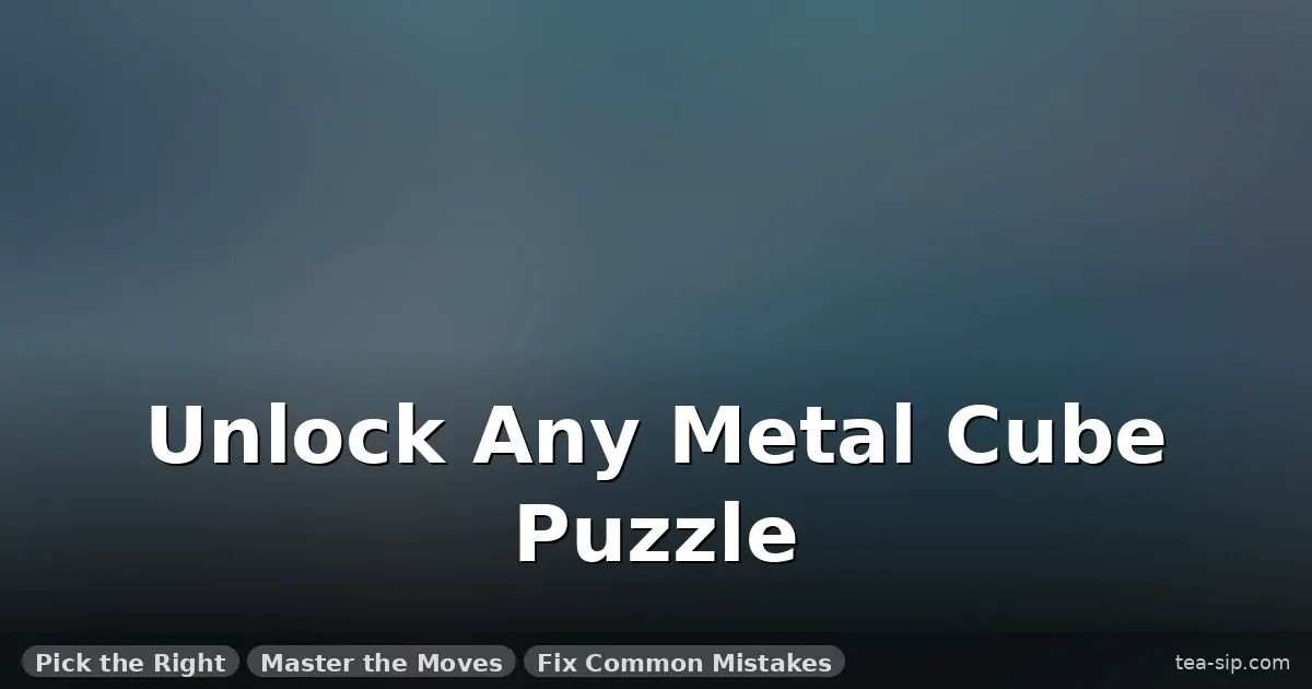 how to solve metal cube puzzle guide by Tea Sip