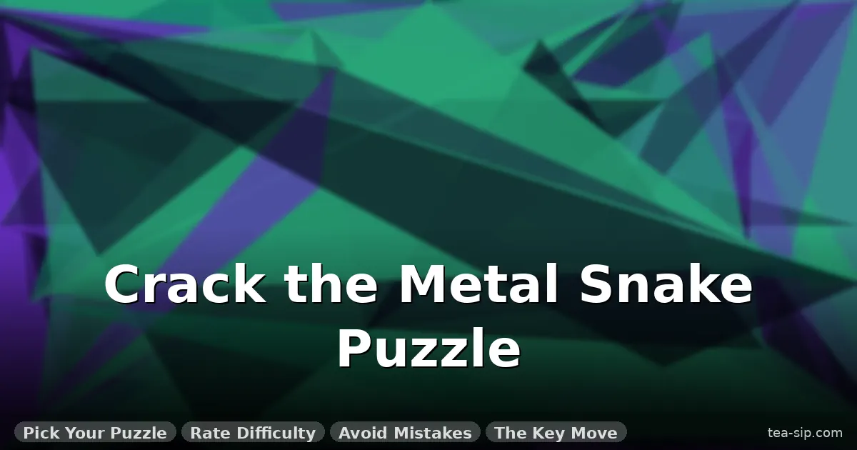 how to solve metal snake puzzle guide by Tea Sip