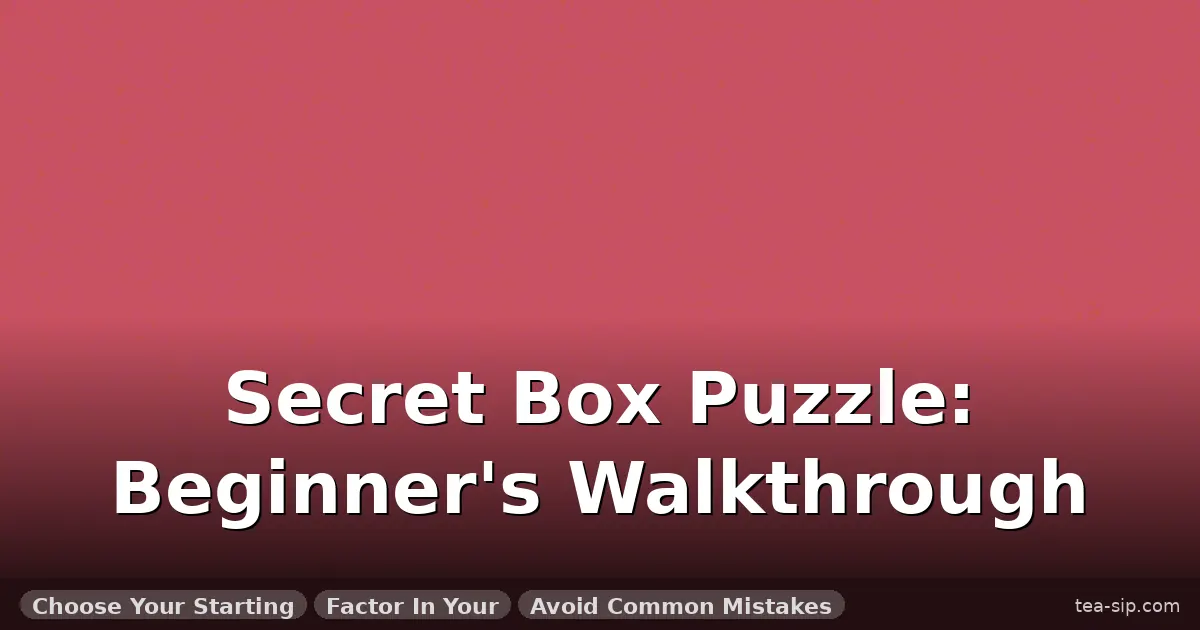 how to solve secret box puzzle guide by Tea Sip