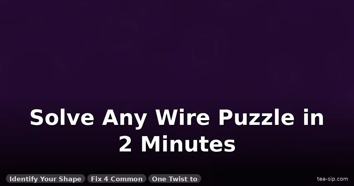 how to solve wire puzzle guide by Tea Sip