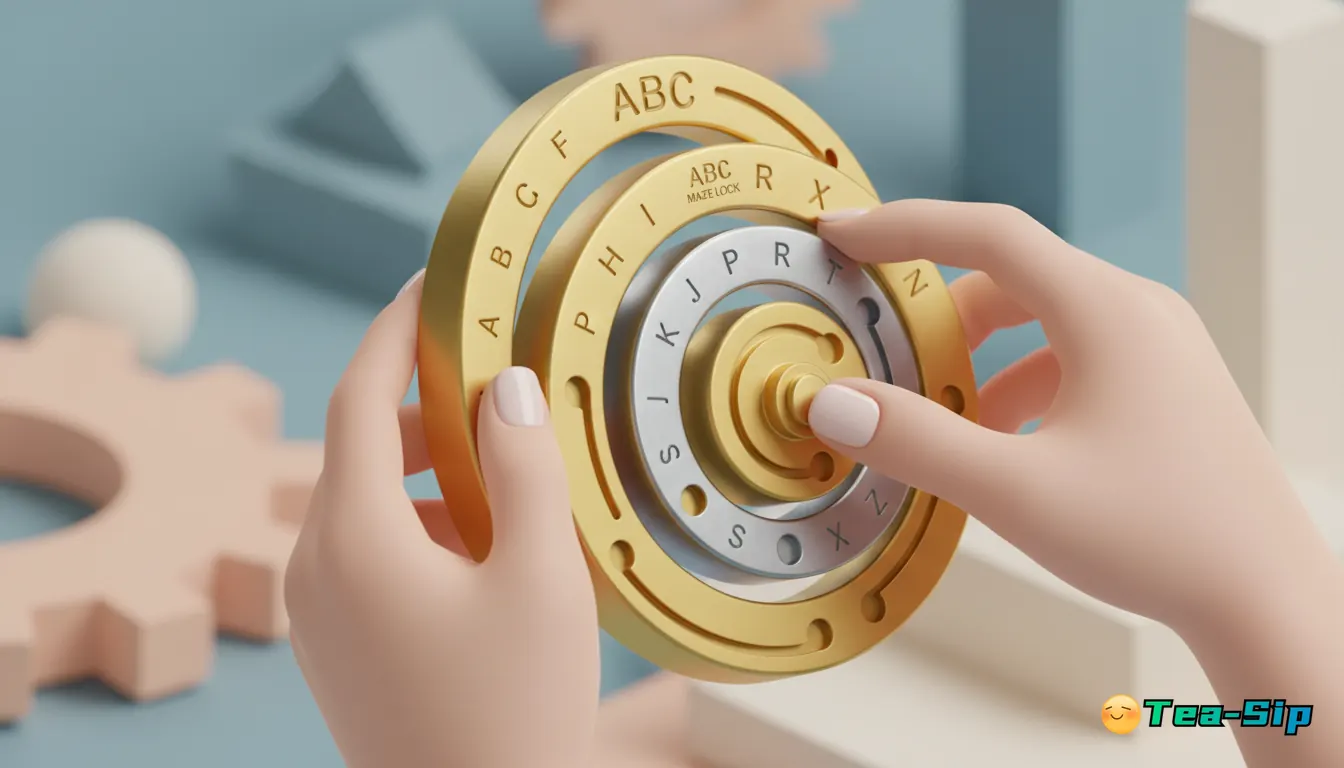 maze lock abc puzzle adult guide by Tea Sip