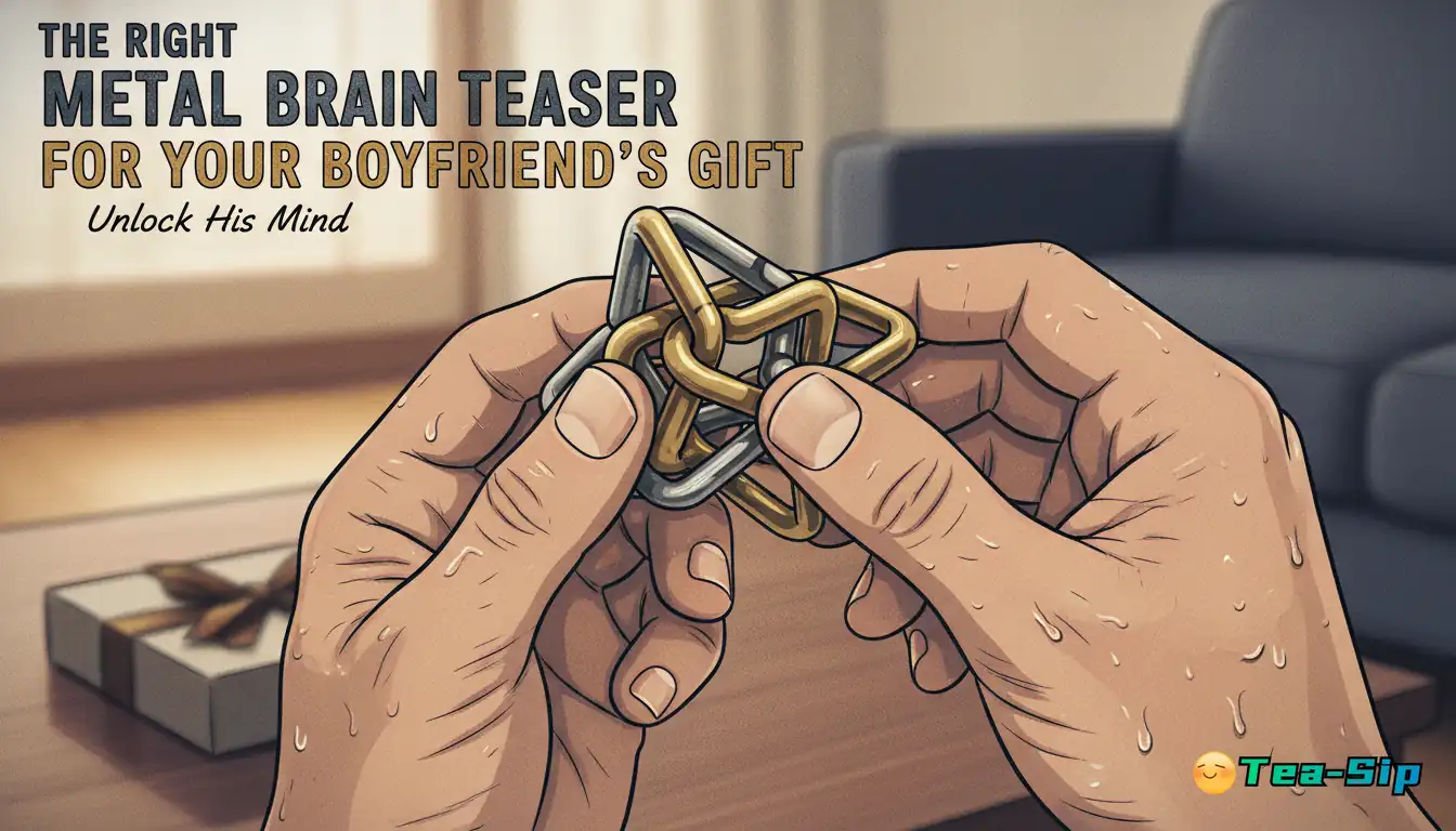metal brain teaser for boyfriend gift guide by Tea Sip