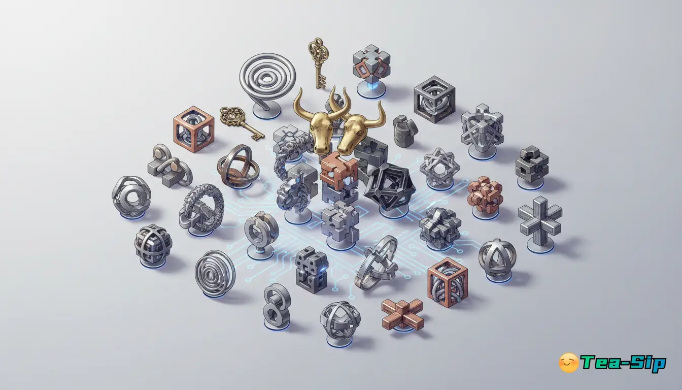 metal puzzle set 16 piece value guide by Tea Sip