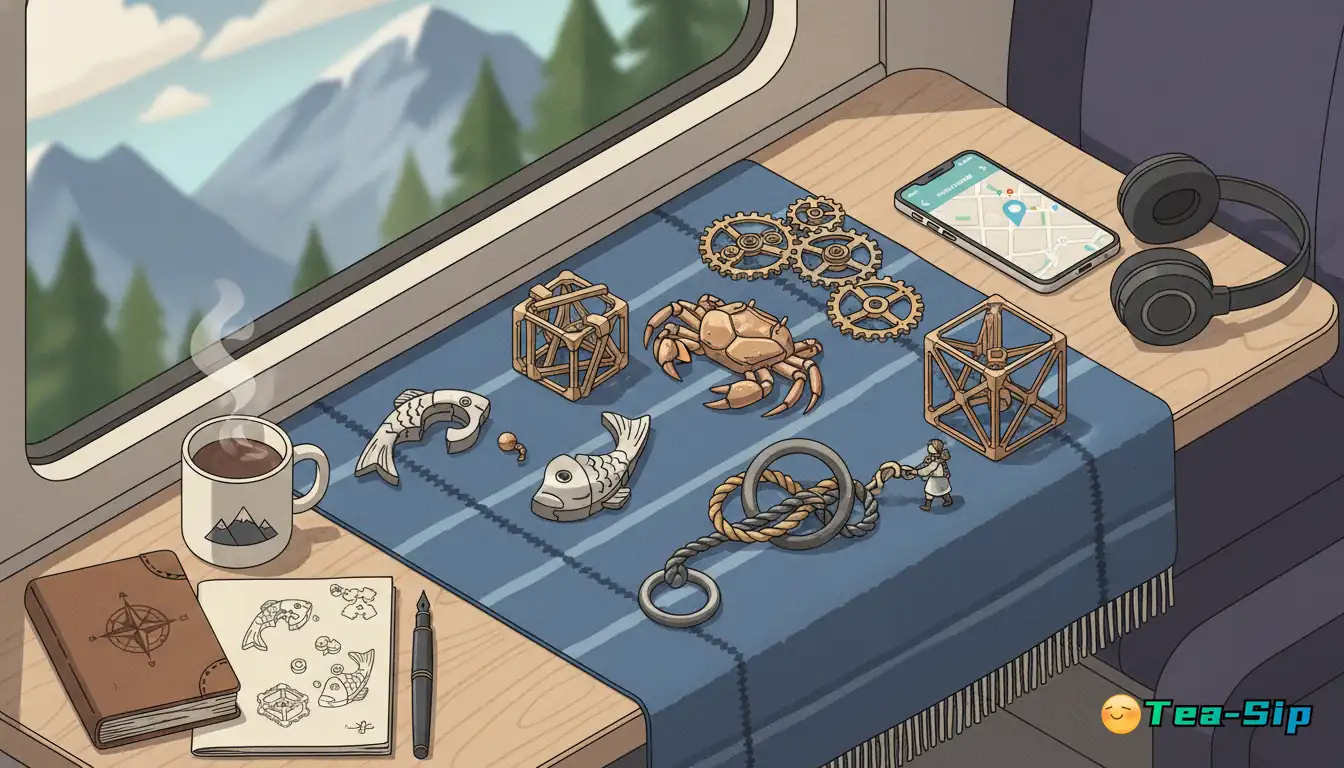 pocket metal puzzle travel friendly guide by Tea Sip