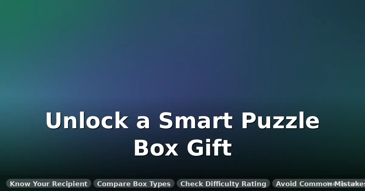 puzzle box birthday gift guide by Tea Sip
