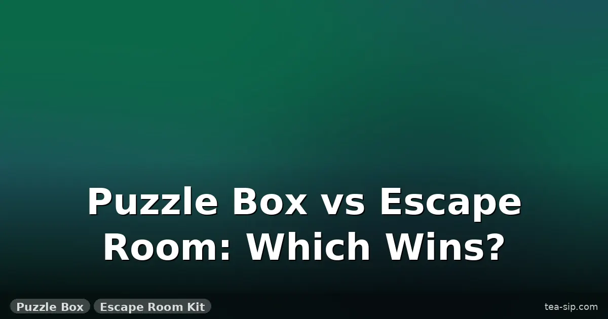puzzle box vs escape room kit guide by Tea Sip
