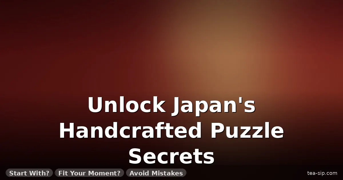 puzzle culture in japan guide by Tea Sip