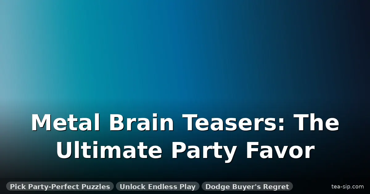 puzzle party favors metal brain teaser guide by Tea Sip