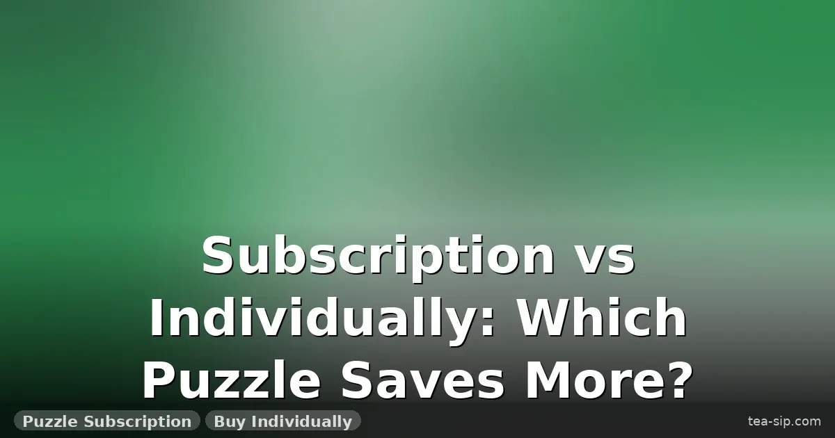 puzzle subscription vs buying individual guide by Tea Sip