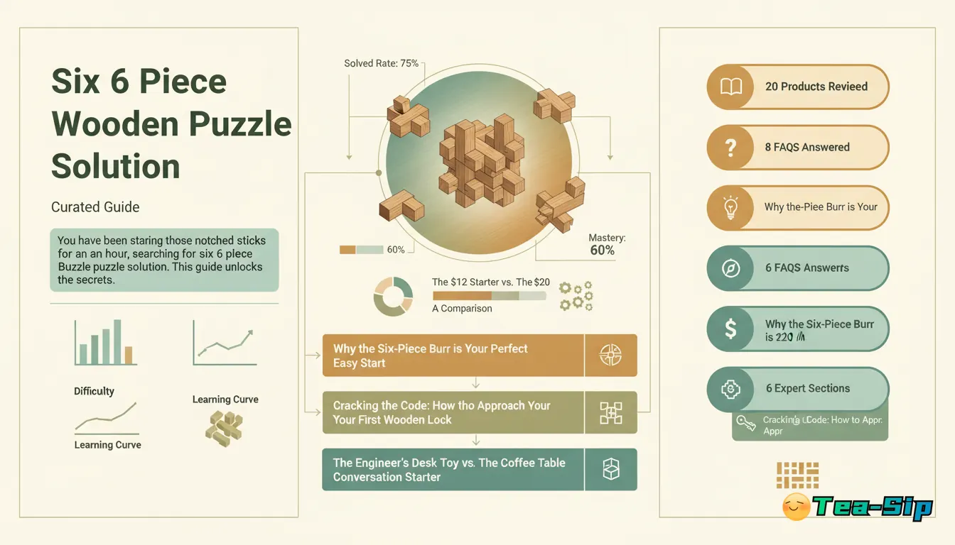 six 6 piece wooden puzzle solution — curated guide by Tea Sip