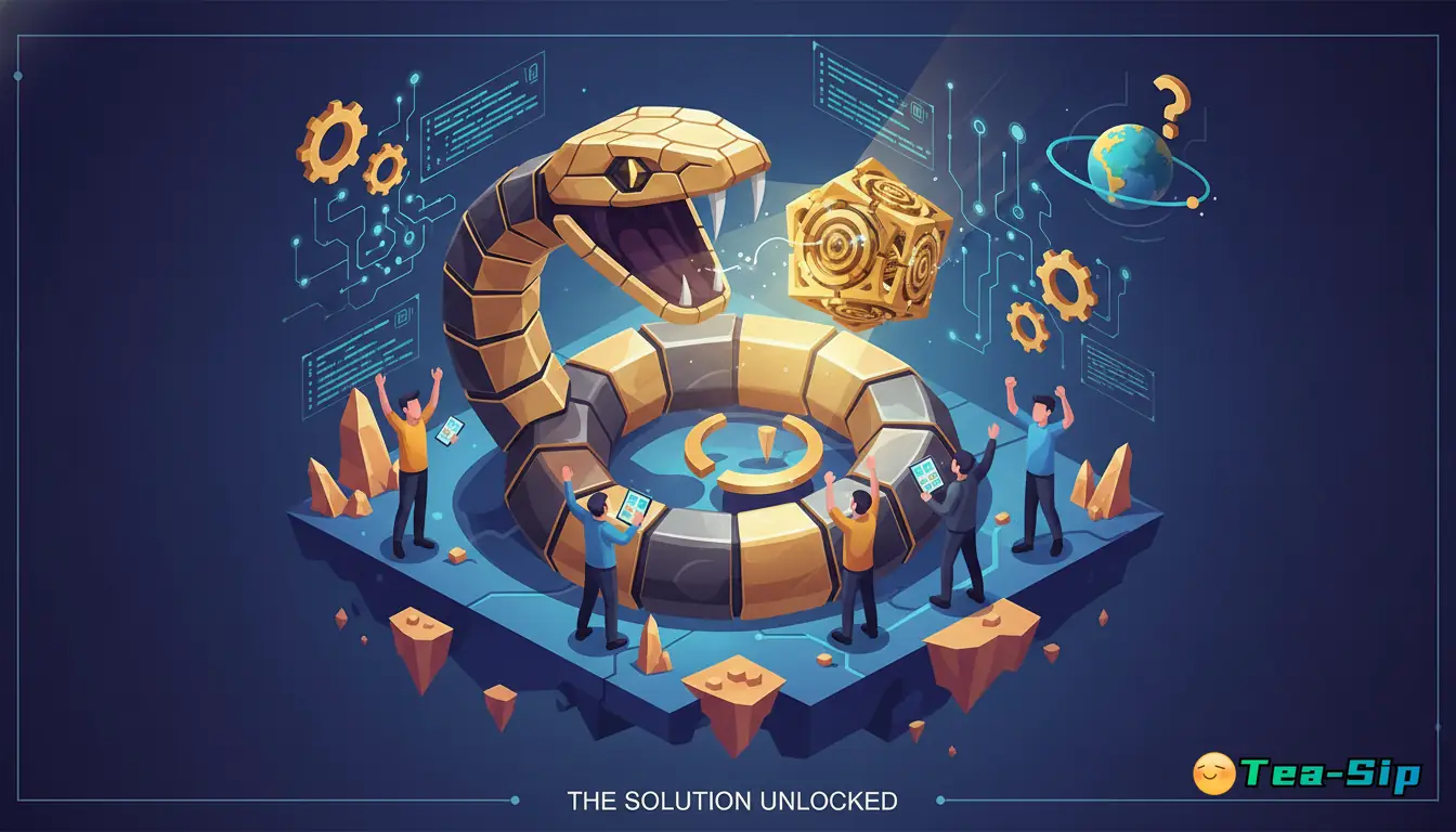 snake mouth escape puzzle solution guide by Tea Sip