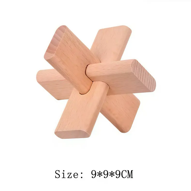 Big Three-Link Wooden Puzzle 8 Big Three Link Wooden Puzzle3