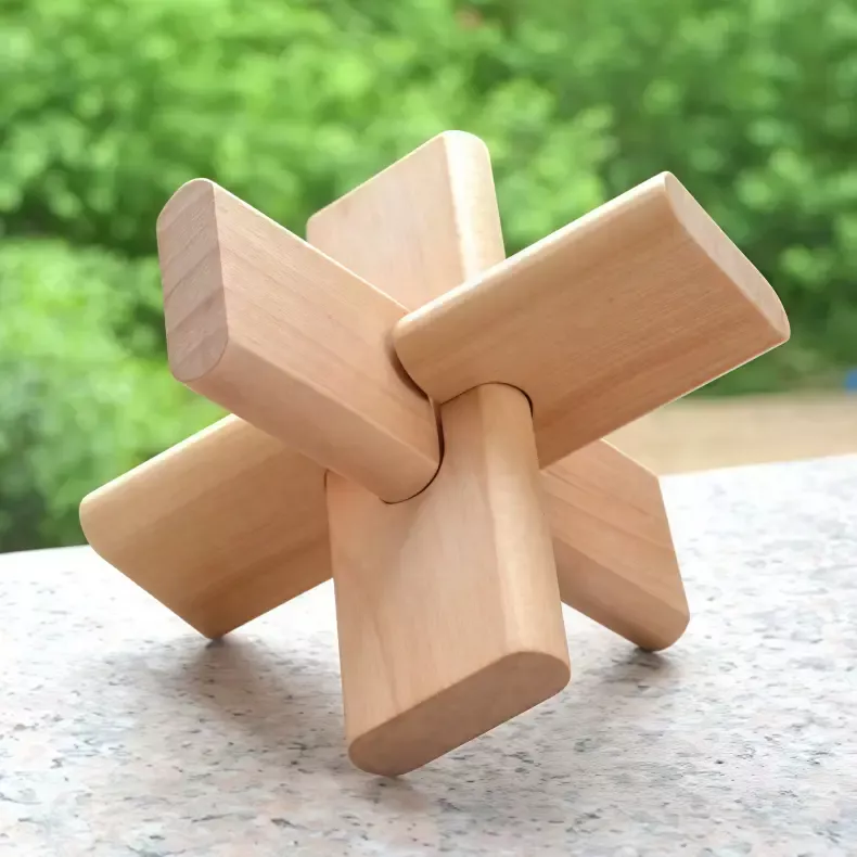 Big Three-Link Wooden Puzzle 5 Big Three Link Wooden Puzzle4