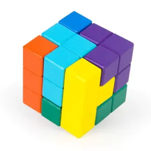 7 Color Soma Cube Puzzle