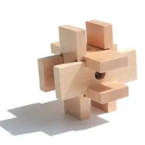 6 Piece Wooden Puzzle Key