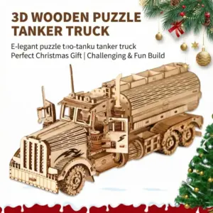 3D Wooden Puzzle Tanker Truck Kit