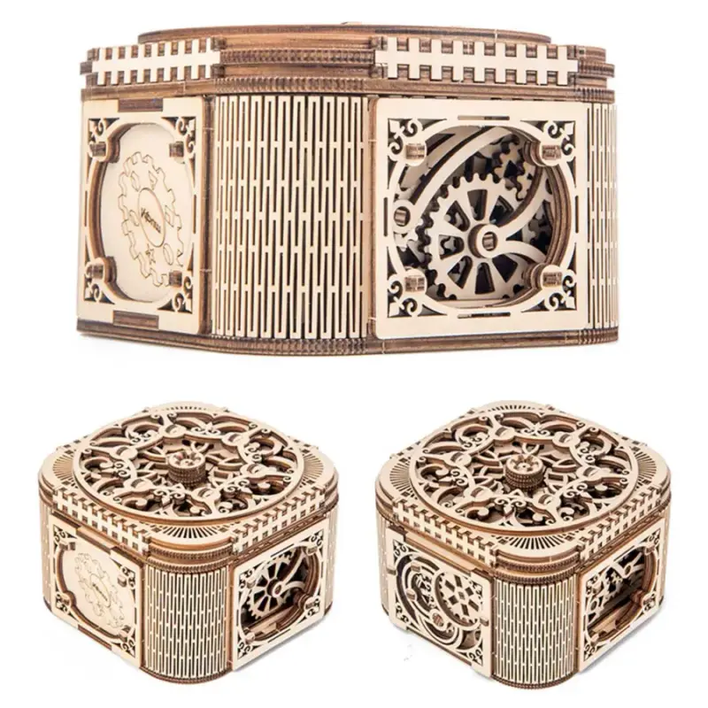 3D Wooden Puzzle Treasure Box4