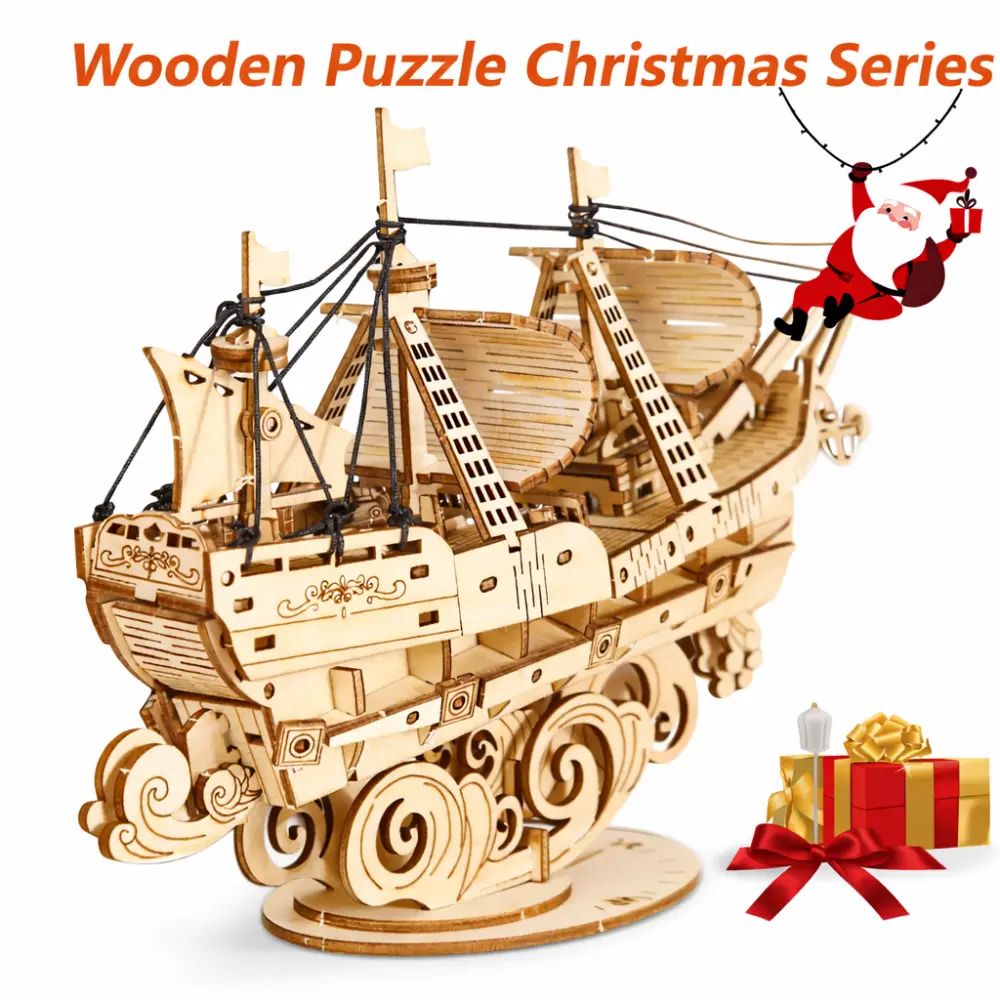 Galleon Ship 3D Wooden Puzzle Model Kit1