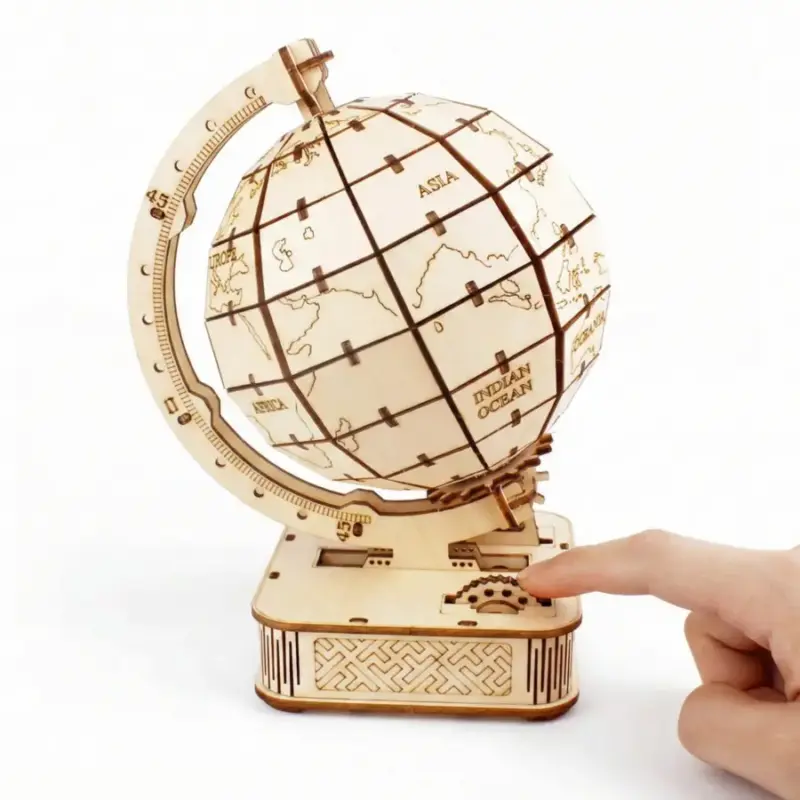 Mechanical 3D Wooden Globe Puzzle4