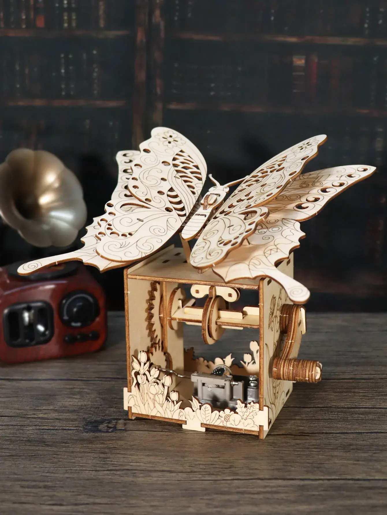 When Tiny Machines Made Music The Hidden History Behind a Layered Butterfly Wooden Music