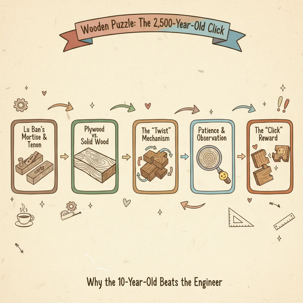 3D Wooden Puzzle Brain Twister: The High-Stakes Game of "Don't Force It"