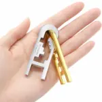 Cast Keyhole Metal Puzzle — Two-Piece Gold & Silver 3D Maze Brain Teaser1