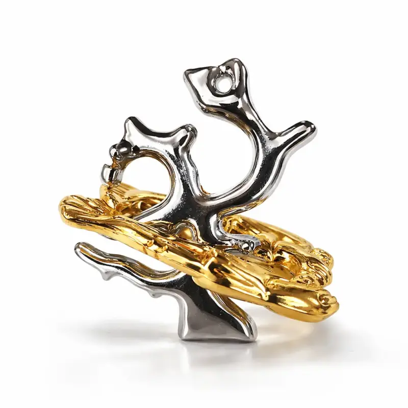 Gold Fish Silver Coral Reef Cast4