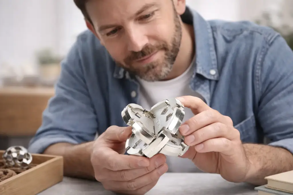 Interlocking Metal Disk Puzzle1 1