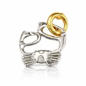 Metal Crab Puzzle Cast Brain Teaser with Gold Ring