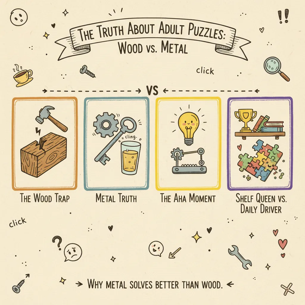 Why Your Search for a Wooden Puzzle for Adults Often Ends in Metal