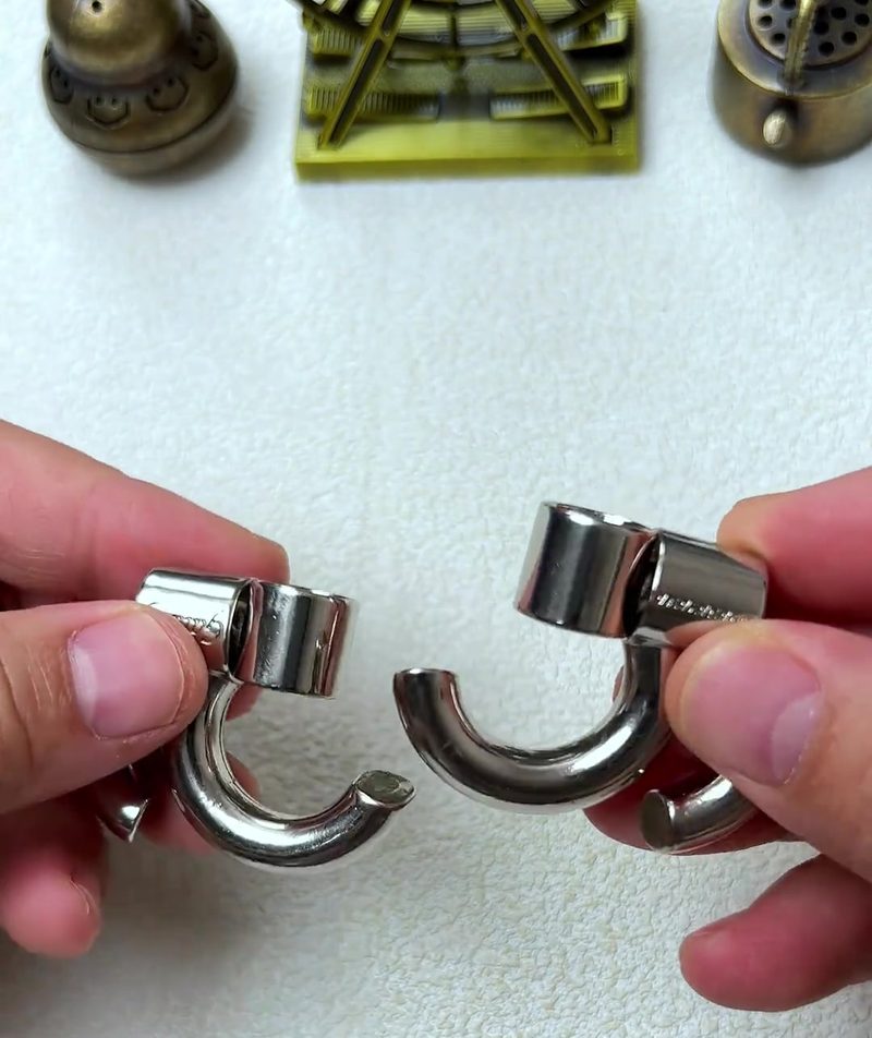 Cast Galaxy Puzzle: The 4-Piece Metal Brain Teaser That Breaks Your Assumptions 22 step 08 two pairs ready