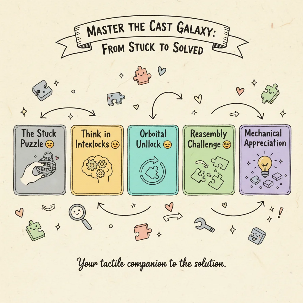 Cast Galaxy Puzzle Solution: A Machinist's Step-by-Step Disentanglement