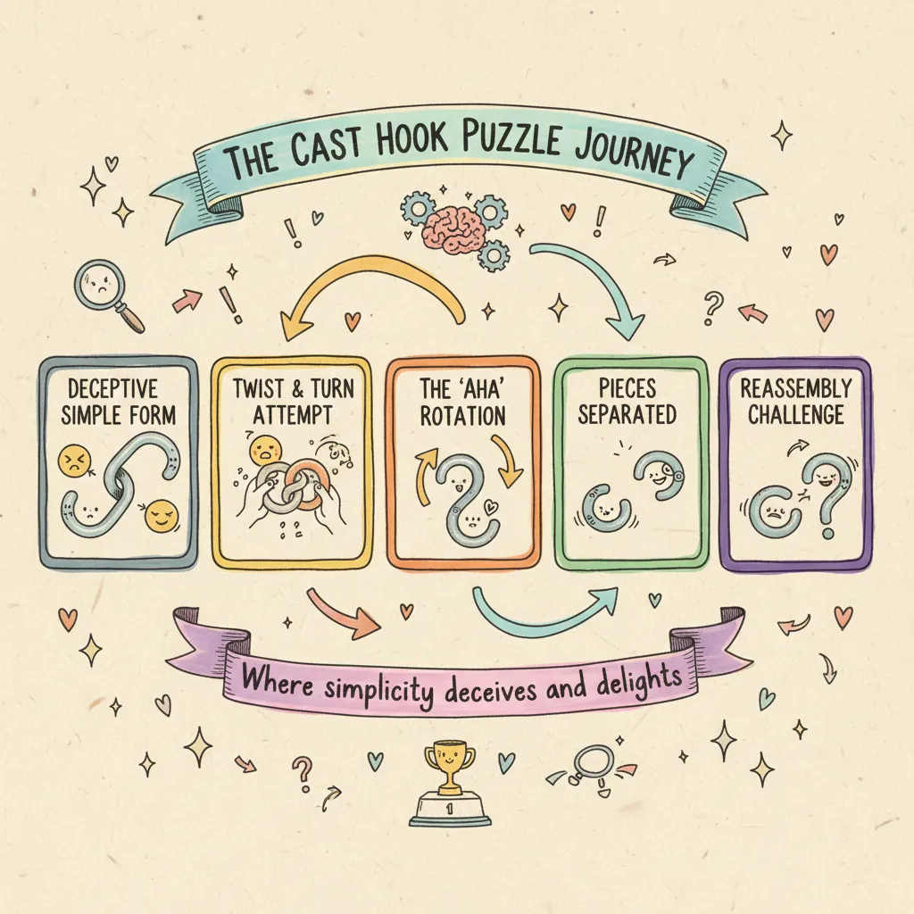 The 2-Piece Trap: Why the Cast Hook Metal Brain Teaser Is Deceptively Simple